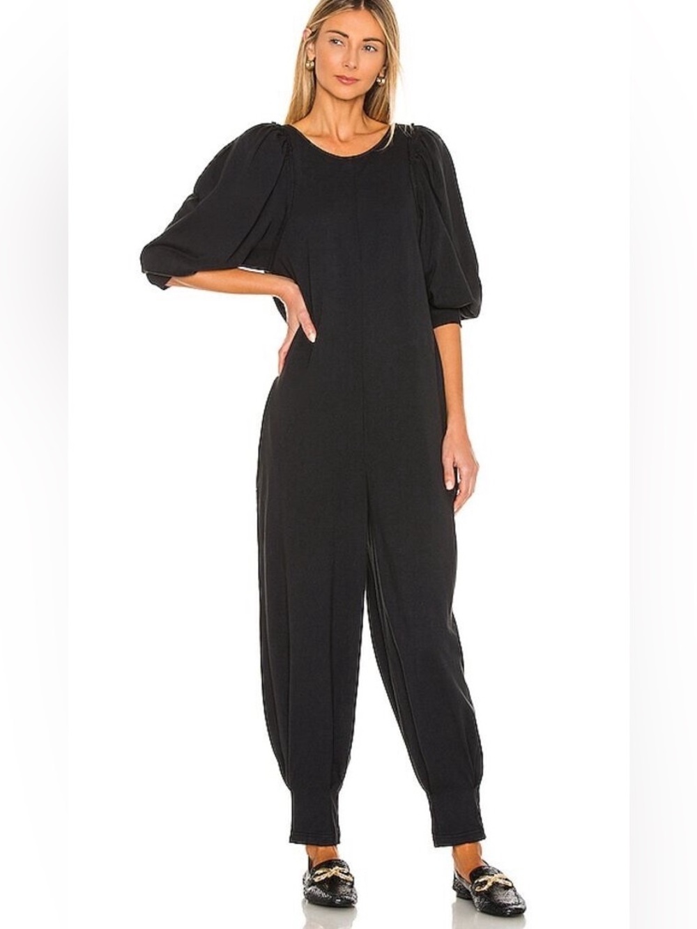 Free People Intimately “Lotta Love” Black Romper Jumpsuit Size XL